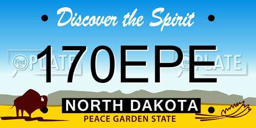 170EPE North Dakota License Plate