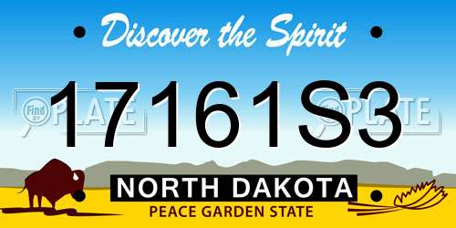 17161S3 North Dakota License Plate