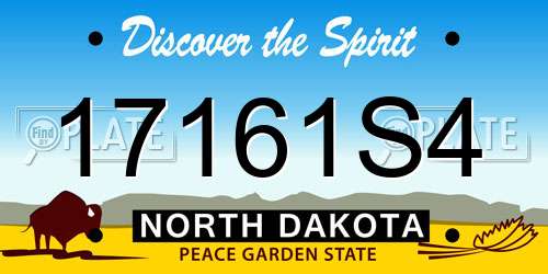 17161S4 North Dakota License Plate