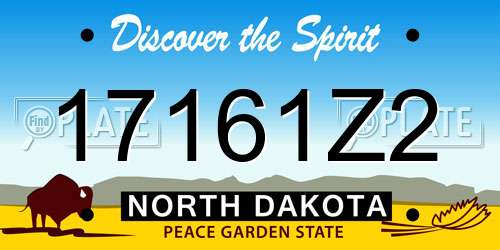 17161Z2 North Dakota License Plate