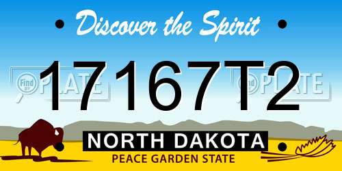 17167T2 North Dakota License Plate