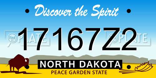 17167Z2 North Dakota License Plate