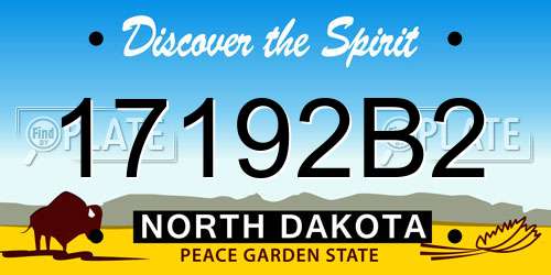 17192B2 North Dakota License Plate