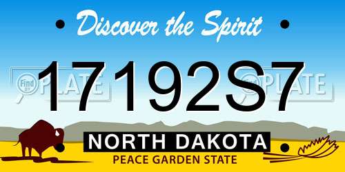 17192S7 North Dakota License Plate