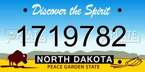 1719782 North Dakota License Plate
