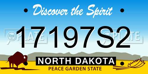 17197S2 North Dakota License Plate