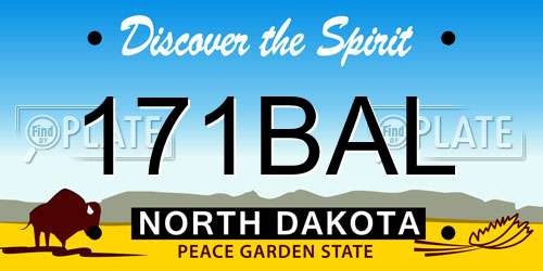 171BAL North Dakota License Plate