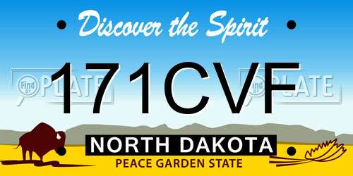 171CVF North Dakota License Plate