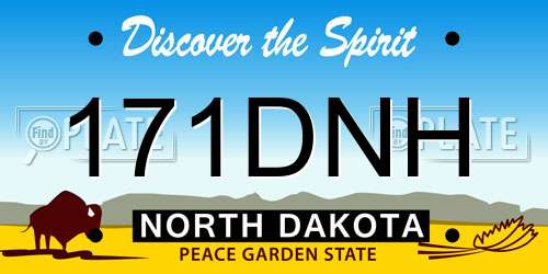 171DNH North Dakota License Plate