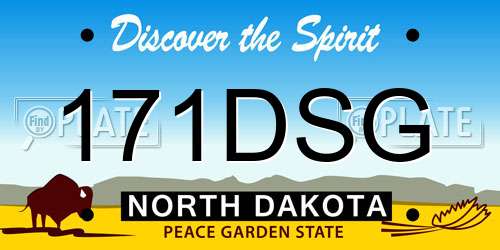 171DSG North Dakota License Plate