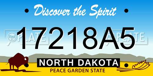 17218A5 North Dakota License Plate