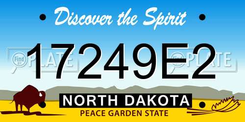 17249E2 North Dakota License Plate