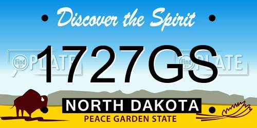 1727GS North Dakota License Plate