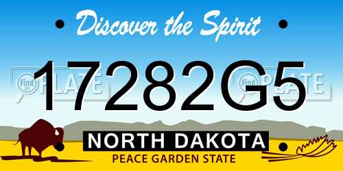 17282G5 North Dakota License Plate