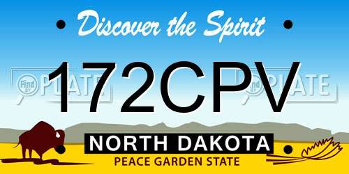 172CPV North Dakota License Plate