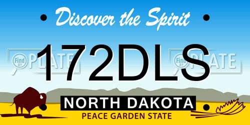 172DLS North Dakota License Plate