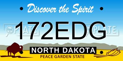 172EDG North Dakota License Plate