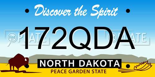 172QDA North Dakota License Plate