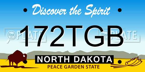 172TGB North Dakota License Plate