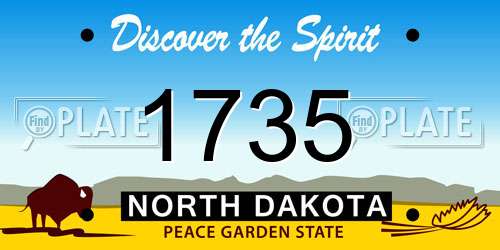 1735 North Dakota License Plate