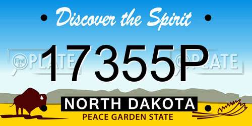 17355P North Dakota License Plate