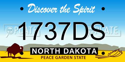 1737DS North Dakota License Plate