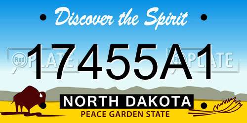 17455A1 North Dakota License Plate