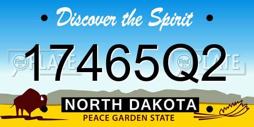 17465Q2 North Dakota License Plate