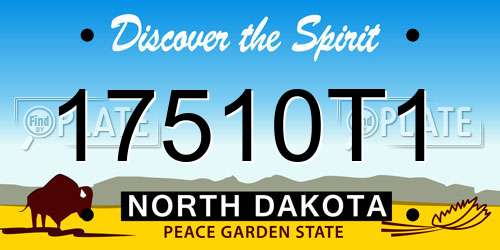 17510T1 North Dakota License Plate