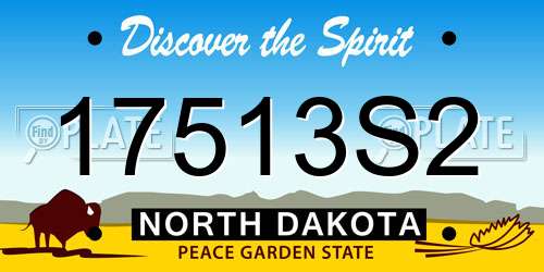17513S2 North Dakota License Plate