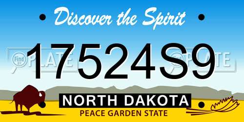 17524S9 North Dakota License Plate