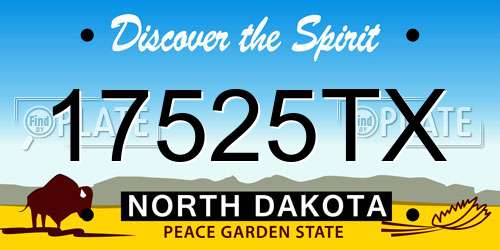 17525TX North Dakota License Plate