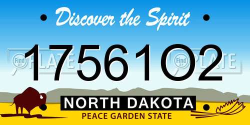 17561O2 North Dakota License Plate