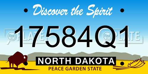 17584Q1 North Dakota License Plate