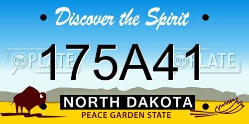 175A41 North Dakota License Plate