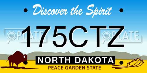 175CTZ North Dakota License Plate