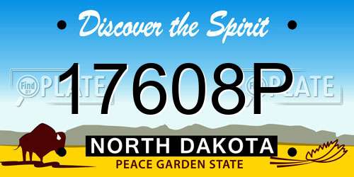 17608P North Dakota License Plate