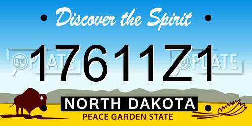 17611Z1 North Dakota License Plate