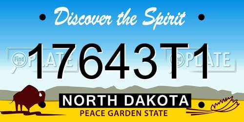 17643T1 North Dakota License Plate
