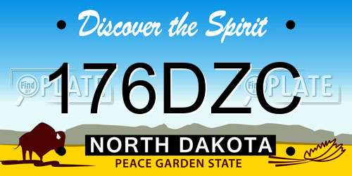 176DZC North Dakota License Plate