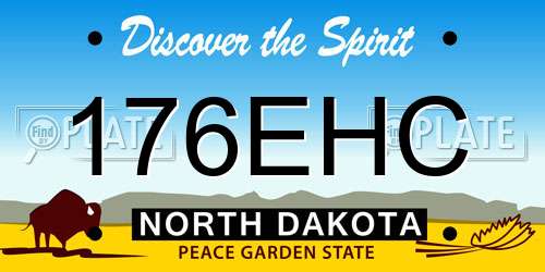 176EHC North Dakota License Plate