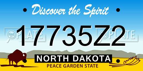17735Z2 North Dakota License Plate