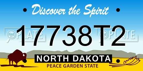 17738T2 North Dakota License Plate
