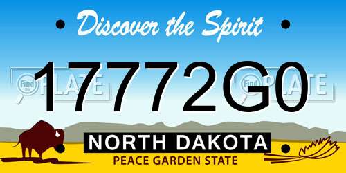 17772G0 North Dakota License Plate