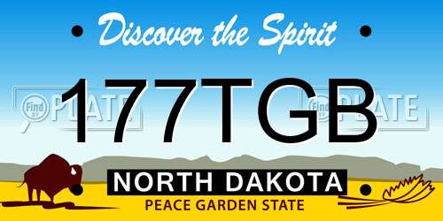 177TGB North Dakota License Plate