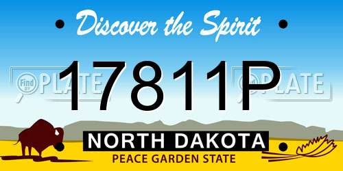17811P North Dakota License Plate