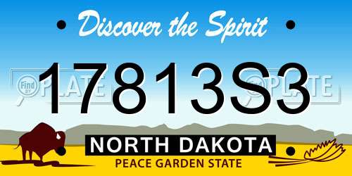 17813S3 North Dakota License Plate
