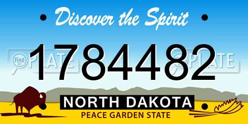 1784482 North Dakota License Plate