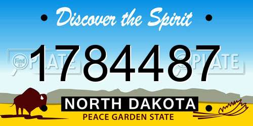 1784487 North Dakota License Plate