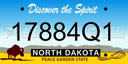 17884Q1 North Dakota License Plate